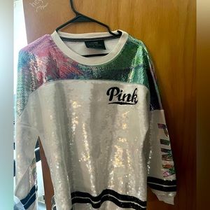 LIMITED RELEASE VS PINK SEQUIN CREWNECK